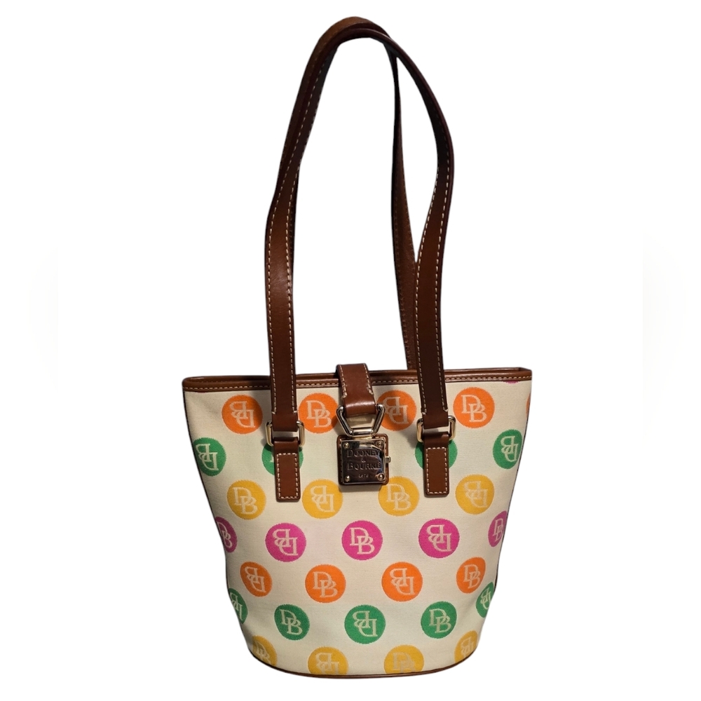 Dooney & Bourke Multicolor Polka Dot Bucket Bag